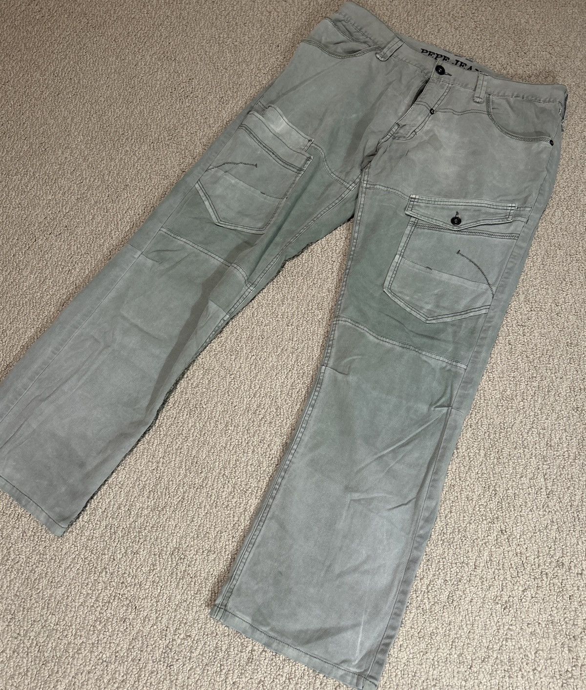 Vintage Vintage Y2K Straight Leg Cargo Utility Pants Skater 38x31 Size US 38 / EU 54 - 5 Thumbnail