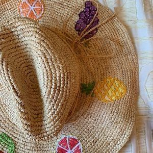 Other Accessories _ Hand Embroidered Free People Floppy Sun Hat Size ONE SIZE - 3 Thumbnail