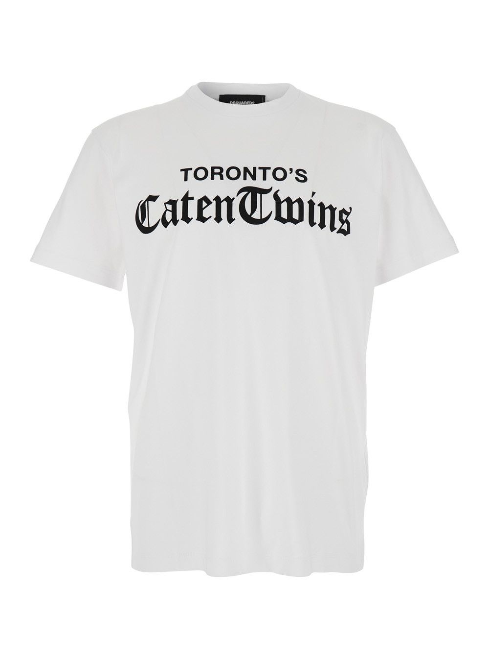 Dsquared2 White T-Shirt with Logo on the Front in Cotton Man Size US XL / EU 56 / 4 - 1 Thumbnail