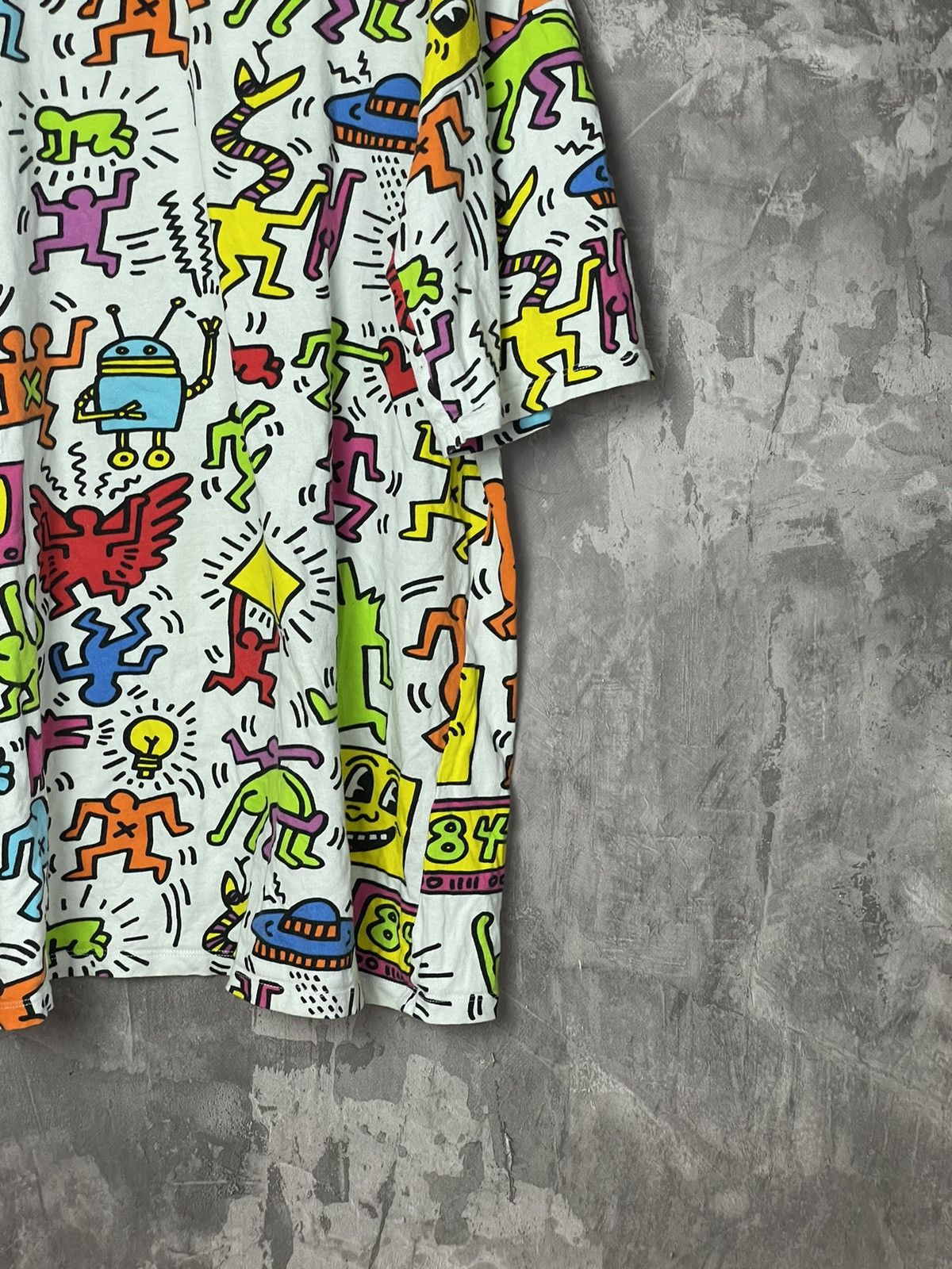 Designer × Keith Haring Rare ! Keith Haring x Joyrich Doodle oversized T-shirt Size US XXL / EU 58 / 5 - 4 Thumbnail