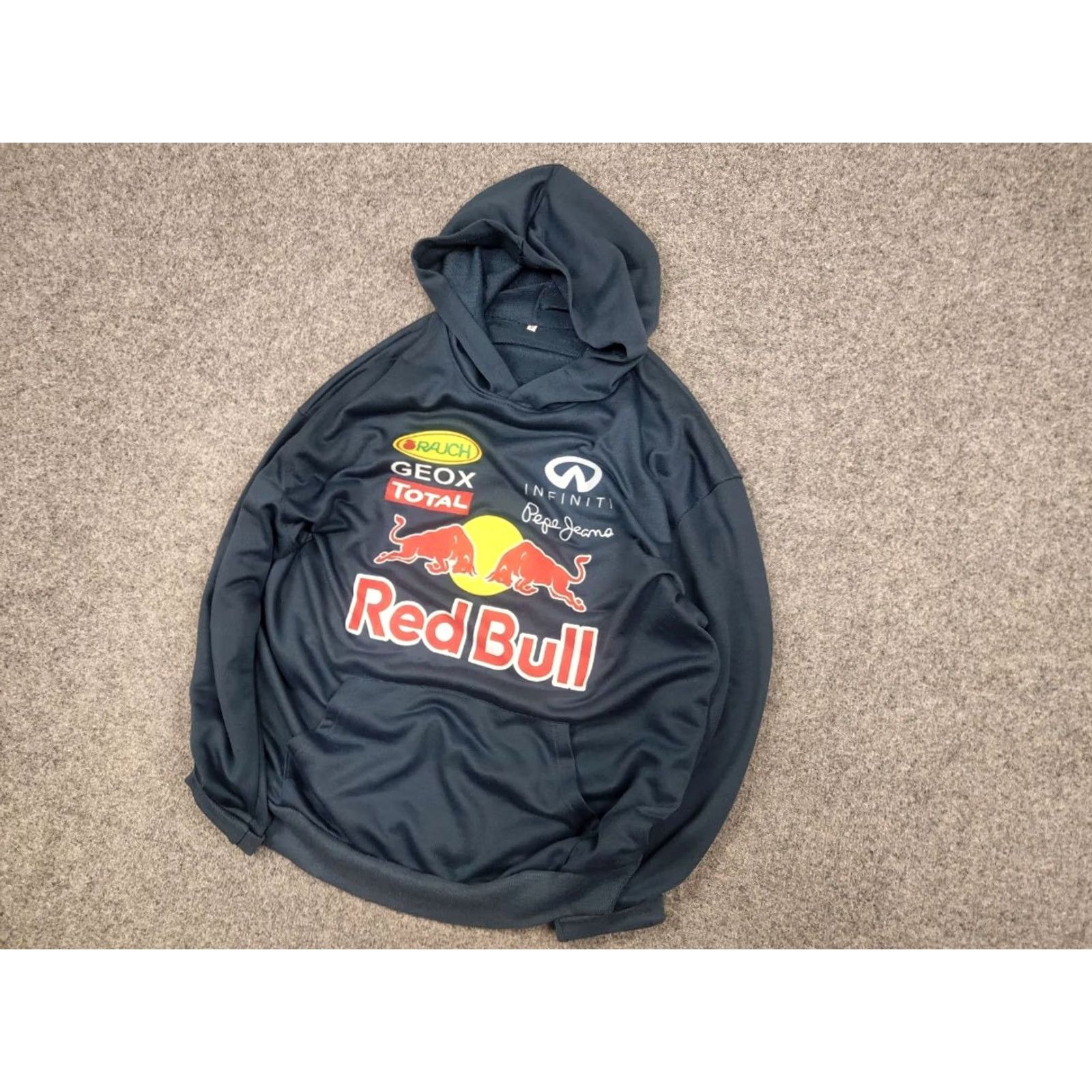 Logo 7 Vintage Racing Red Bull All Logo Blue Hoodie Mens M Blue 90s Sports USA Logo Pouch Pocket Hoodie Size US M / EU 48-50 / 2 - 3 Thumbnail