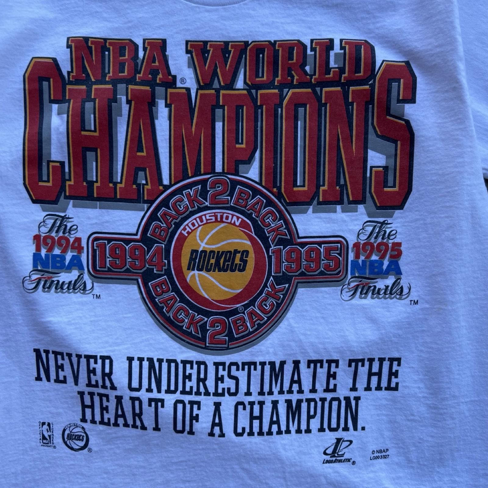 Fruit Of The Loom 1995 Houston Rockets B2B Champs Vintage Rare Size US L / EU 52-54 / 3 - 2 Thumbnail