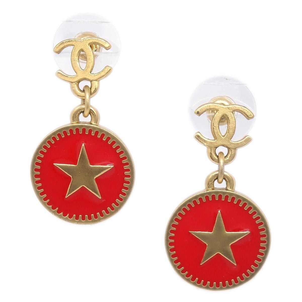 Chanel Chanel CC Star Dangle Metal with Enamel Size ONE SIZE - 1 Thumbnail