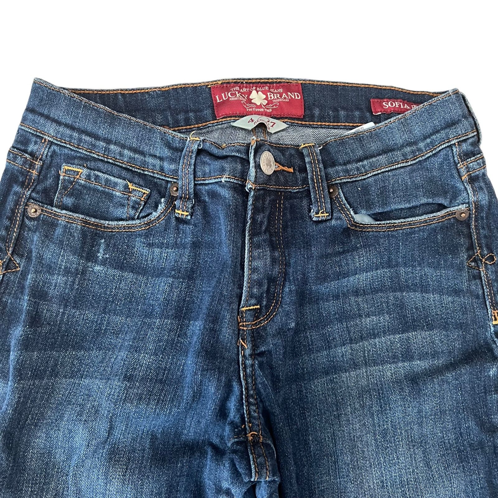 Lucky Brand Lucky Brand Sofia Dark Rinse Boot Cut Jeans Size 4 27 Size 27" / US 4 / IT 40 - 6 Thumbnail