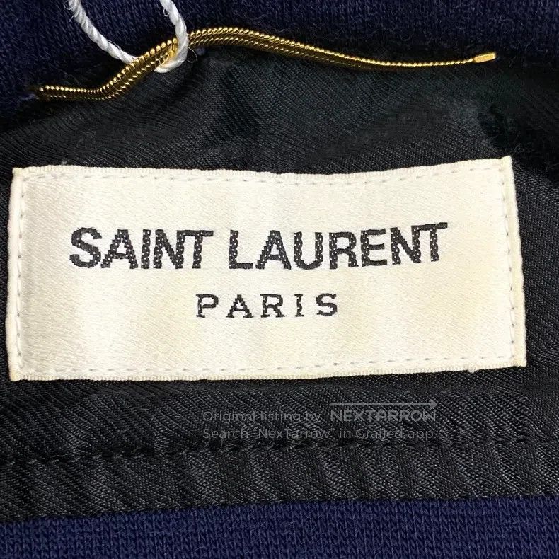 Saint Laurent Paris Saint Laurent Paris Navy Blue Logo Embroidered Wool Lapel Size XS / US 0-2 / IT 36-38 - 7 Thumbnail