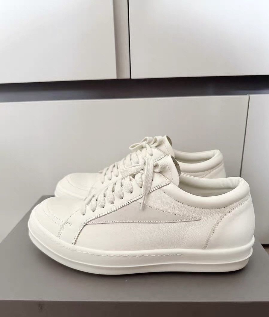 Rick Owens Rick Owens mainline white glossy Vans-inspired new style Size US 7 / EU 40 - 4 Thumbnail