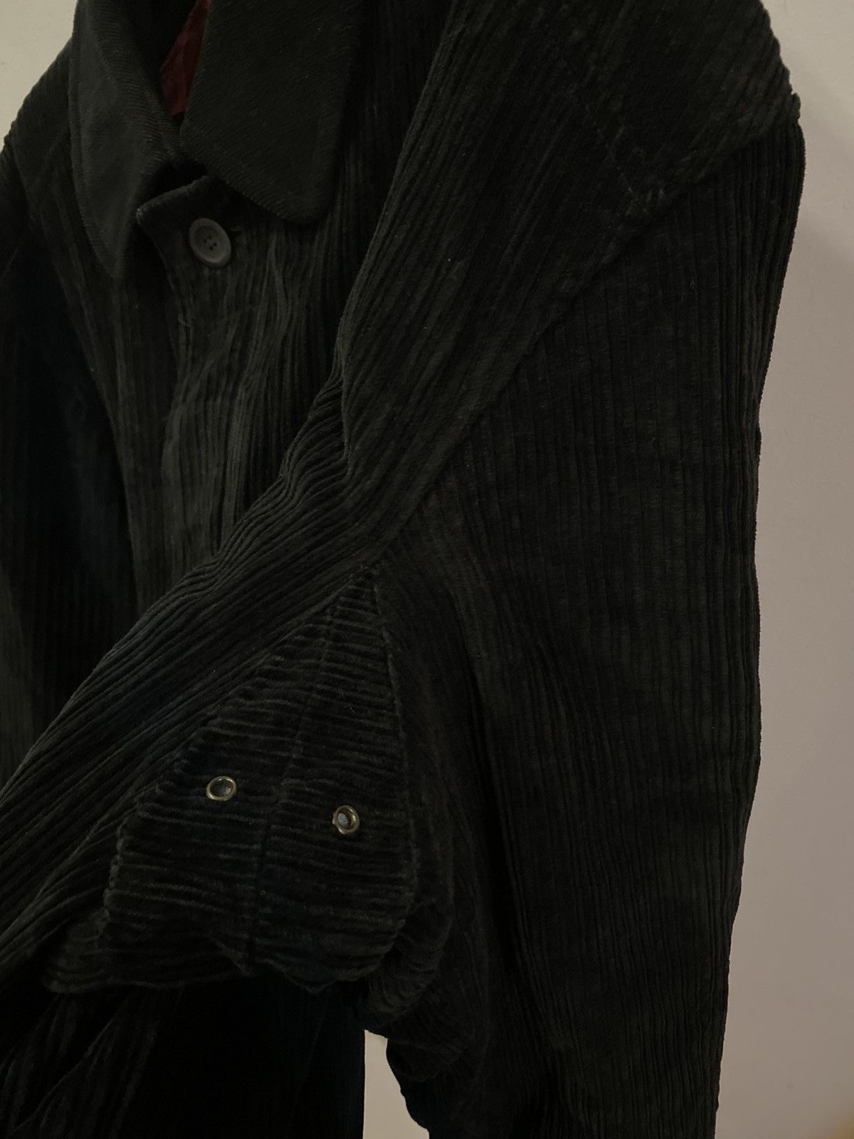 Yves Saint Laurent 90s Corduroy Black YSL Jacket Coat Warm Winter Parka Size US L / EU 52-54 / 3 - 19 Thumbnail