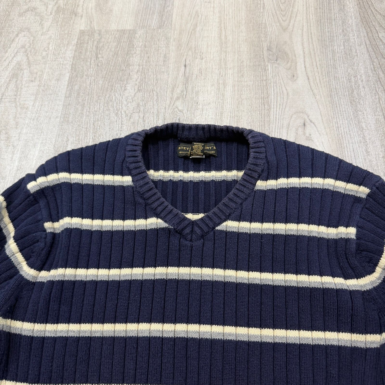 Steve And Barrys Vintage Steve & Barrys Cable Knit Sweater Men 2XL Blue Size US XXL / EU 58 / 5 - 3 Thumbnail