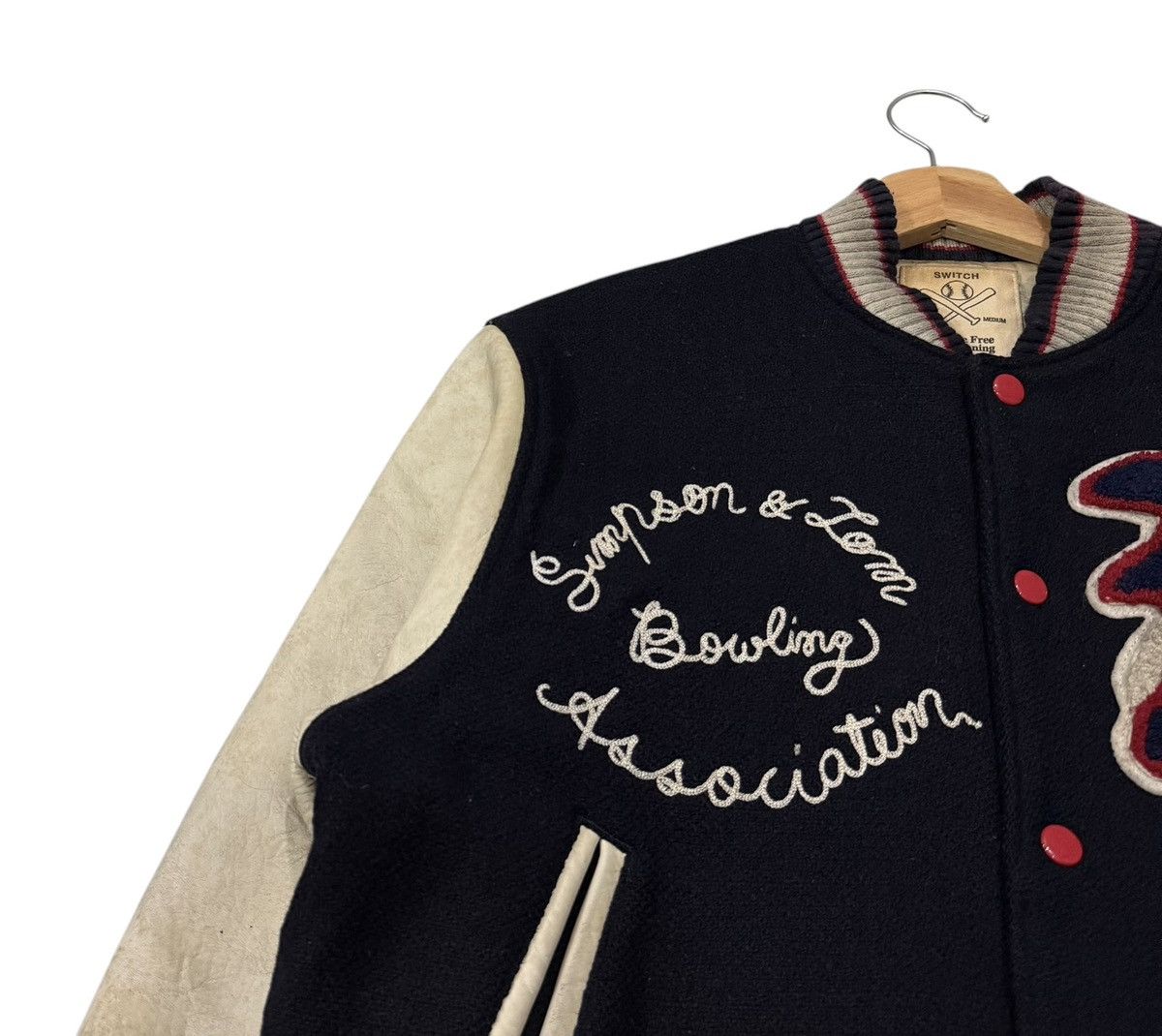 Japanese Brand Vintage Switch Baseball Champs Wool Leather Varsity Jacket Size US M / EU 48-50 / 2 - 12 Thumbnail