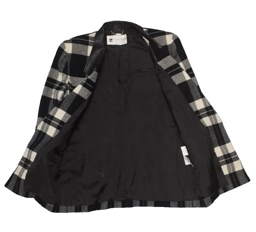 Courreges × Vintage COURREGES PARIS Women Plaid Jacket Size 9AR Retro Japan Size M / US 6-8 / IT 42-44 - 11 Thumbnail