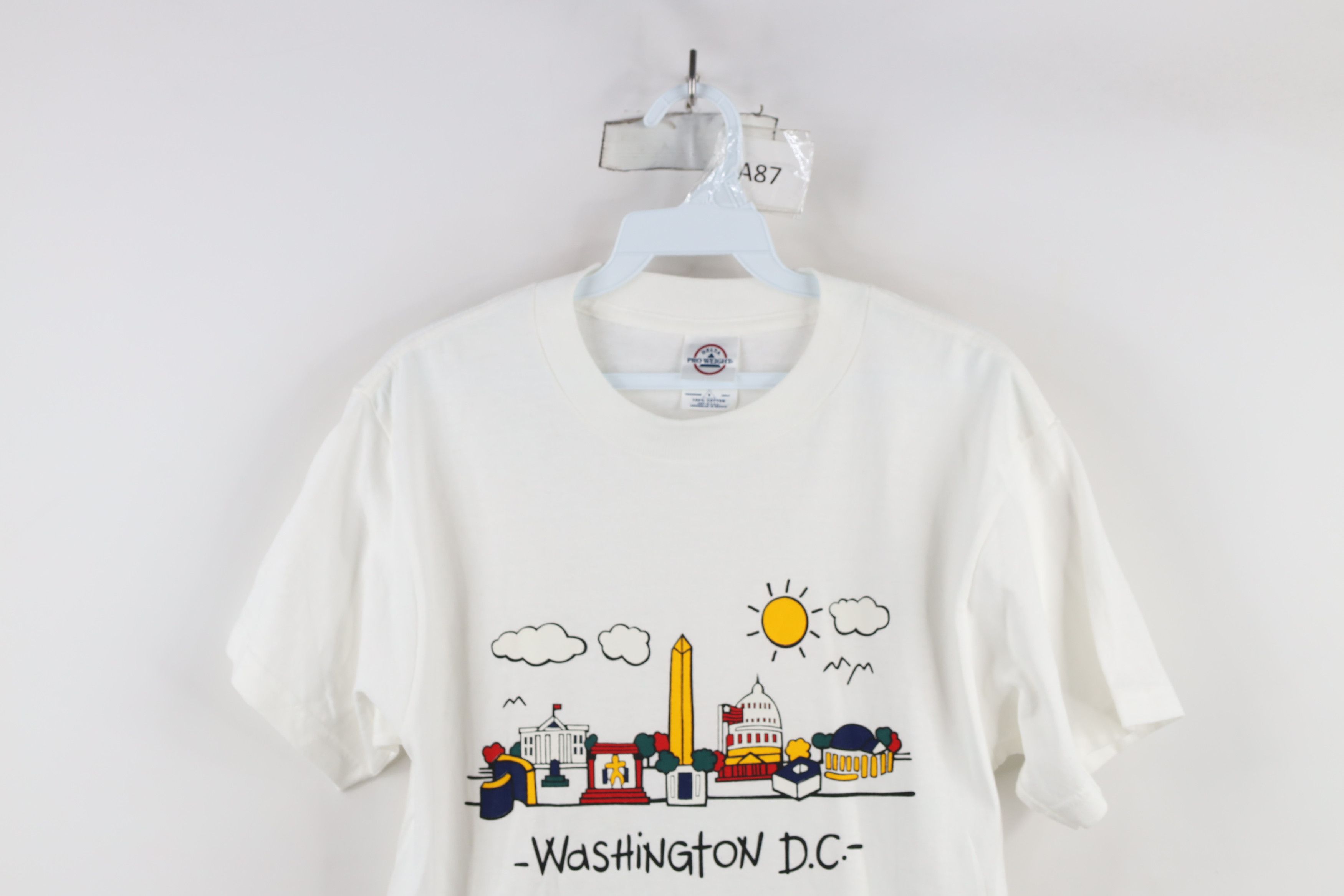 Vintage Vintage 90s Streetwear Washington DC Short Sleeve T-Shirt Size US S / EU 44-46 / 1 - 2 Thumbnail