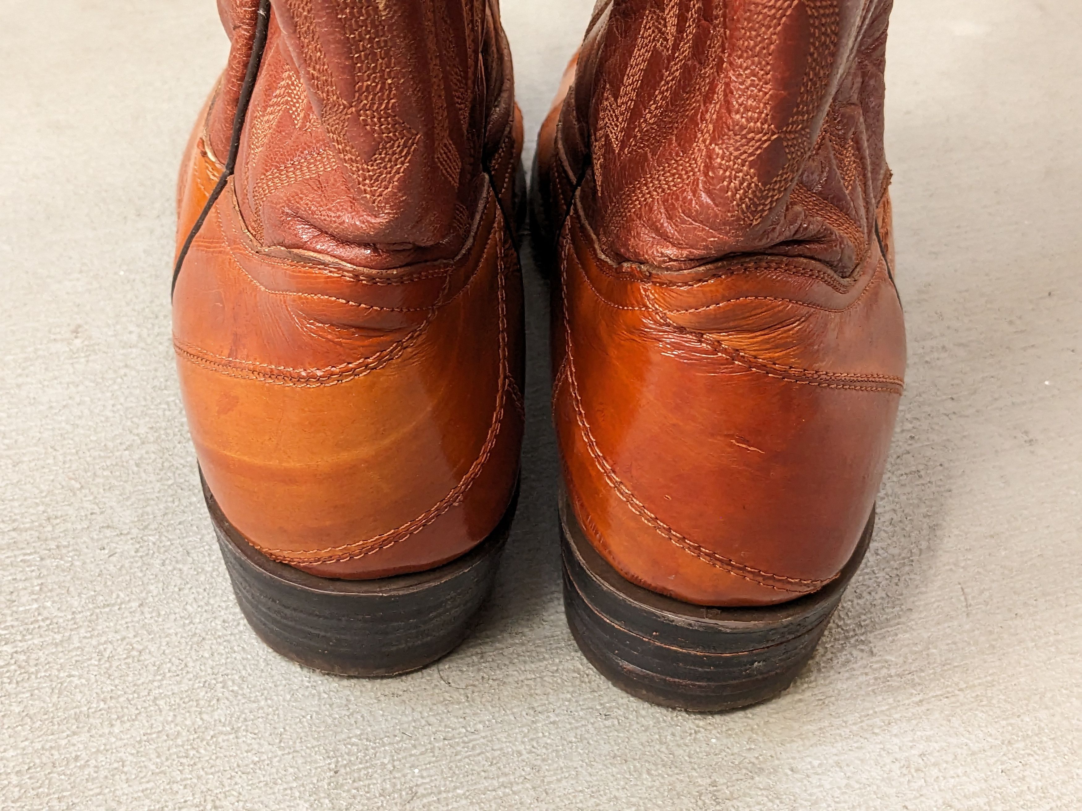 Vintage Cowboy Boots Brown Size 10 Eel Leather Botas Mexico Size US 10 / EU 43 - 14 Thumbnail