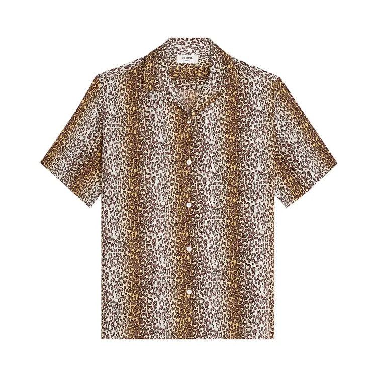 Celine $1.2k 🤑 SS23 Celine leopard Hawaiian shirt Hedi 40 38 ss Size US L / EU 52-54 / 3 - 24 Thumbnail