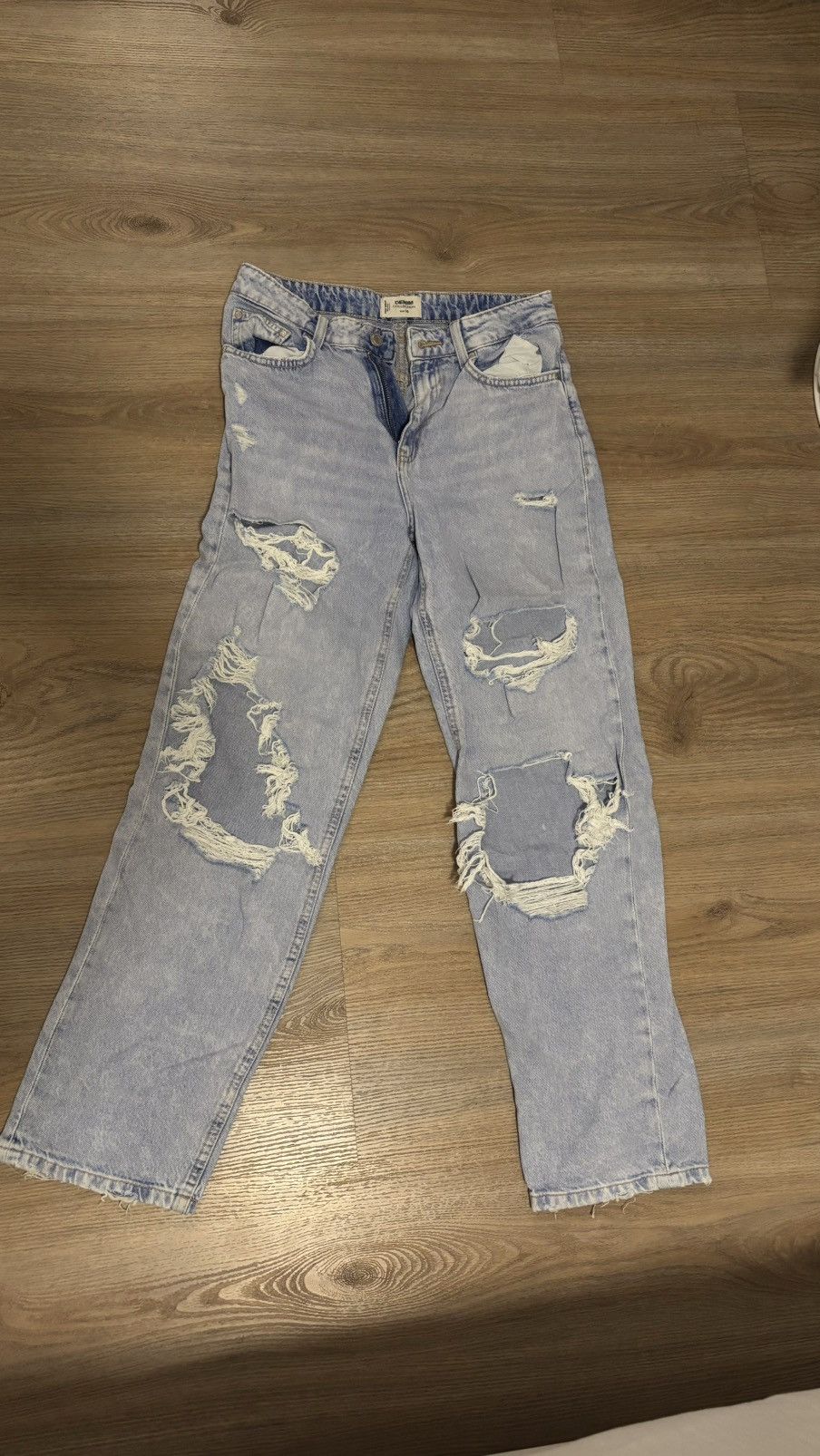 Vintage blue ripped jeans Size 26" / US 2 / IT 38 - 1 Thumbnail