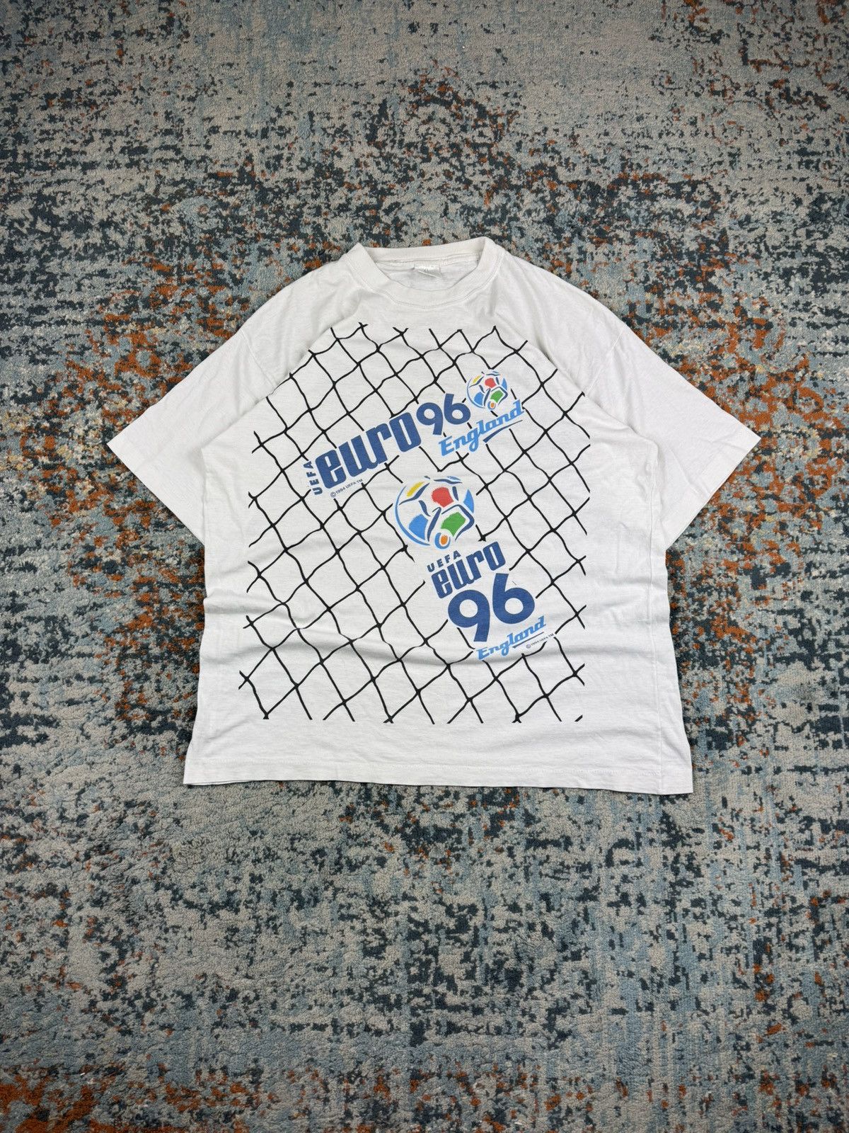 Vintage Vintage 1996 Uefa Euro england footbal soccer graphic tee Size US XL / EU 56 / 4 - 1 Thumbnail