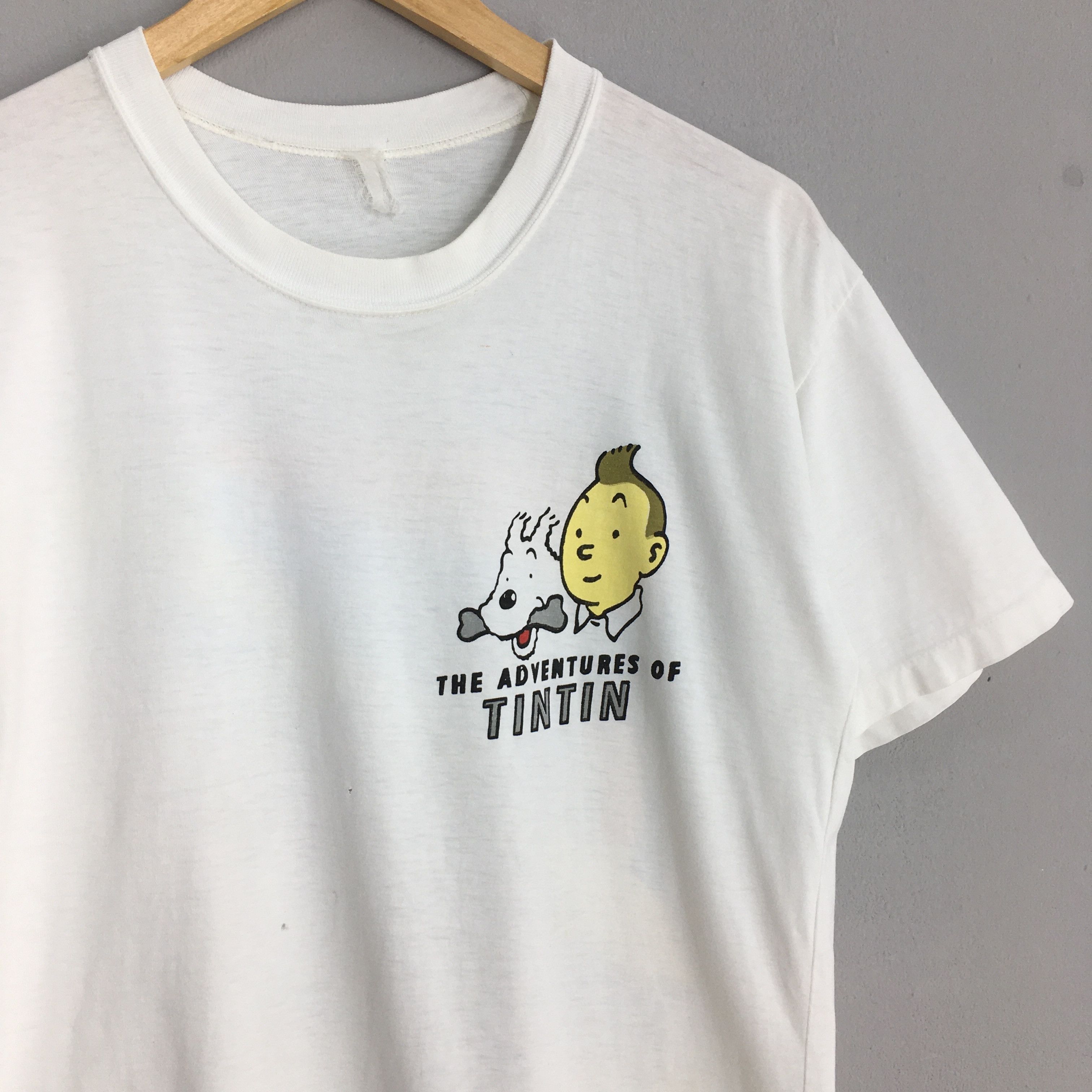 Cartoon Network × Vintage The Adventures of Tintin Land Of The Soviets Cartoon Tshirt Size US M / EU 48-50 / 2 - 6 Thumbnail