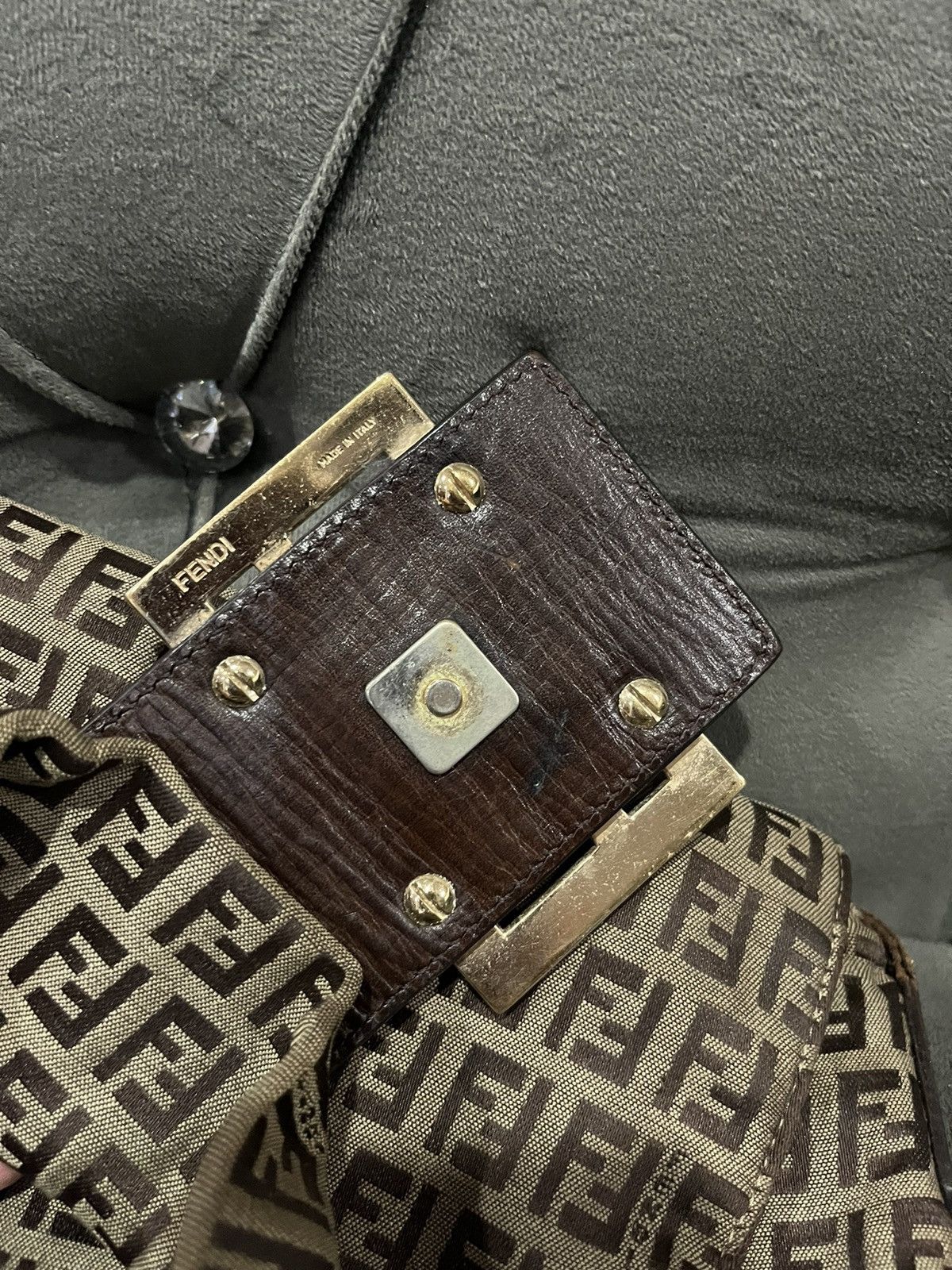 Fendi Authentic FENDI Logo Zucca Shoulder Bag Canvas Size ONE SIZE - 13 Thumbnail