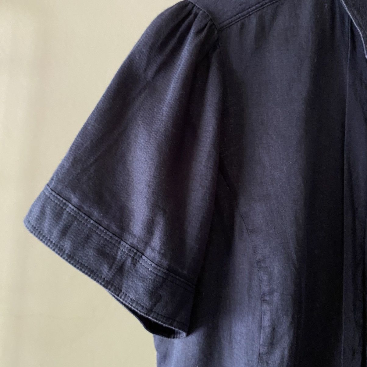Burberry BURBERRY Soft Navy Pleated Blouse Size S / US 4 / IT 40 - 5 Thumbnail
