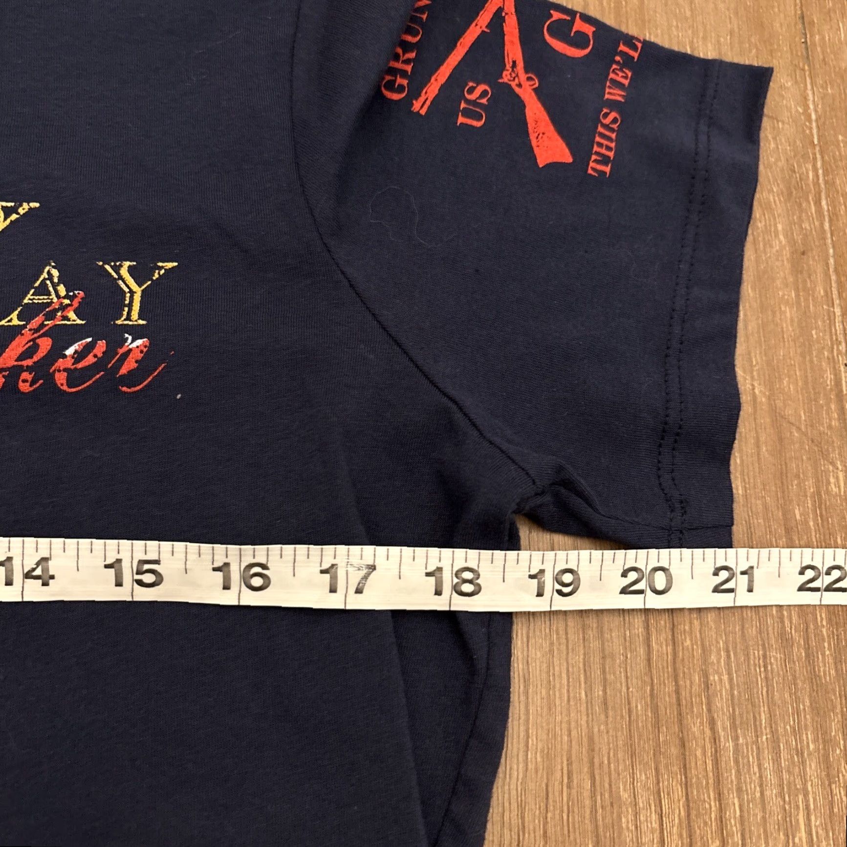 Vintage GRUNT STYLE Shirt Men M Navy Blue Yippee Ki Yay MerryF*cker Christmas Graphic Tee - Patriotic Holiday 90s Theme? Size US M / EU 48-50 / 2 - 7 Thumbnail