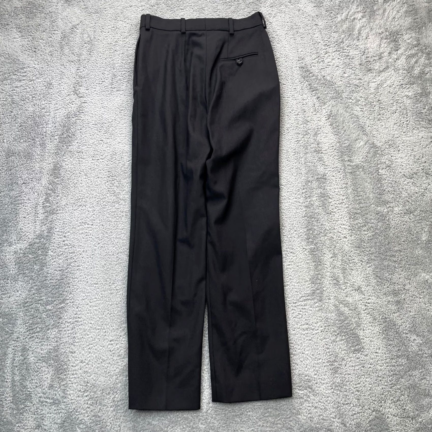 Vintage Racil Pants Womens 36 Black Wool Straight Leg Dress Pants Office Wear Formal Business Size 26" / US 2 / IT 38 - 2 Thumbnail