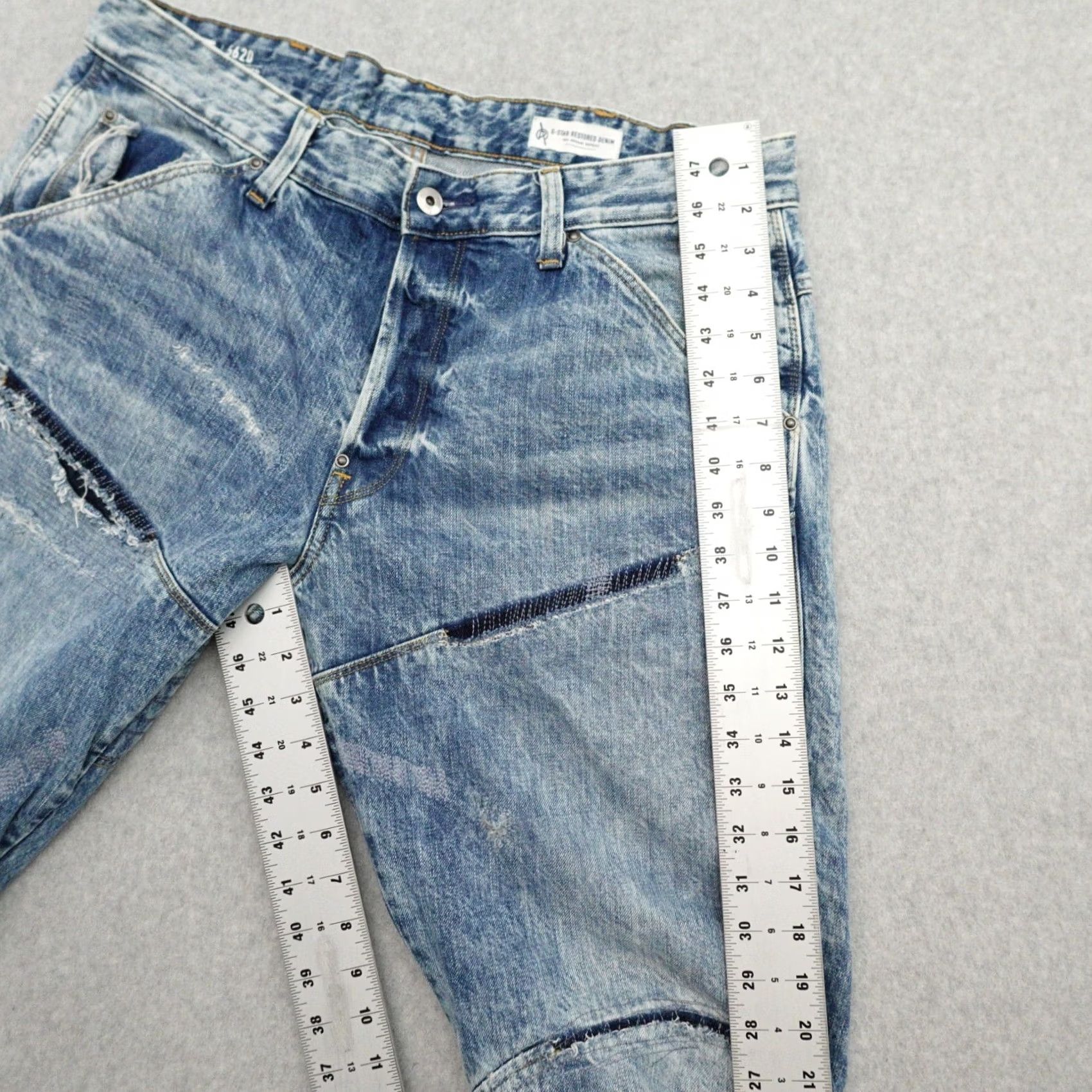 G-Star G-Star Jeans Mens 36 (36X29) 3D Knee Zip Raw Denim Blue Regular Fit Tapered Inseam 29 Shirt? Size US 36 / EU 52 - 5 Thumbnail