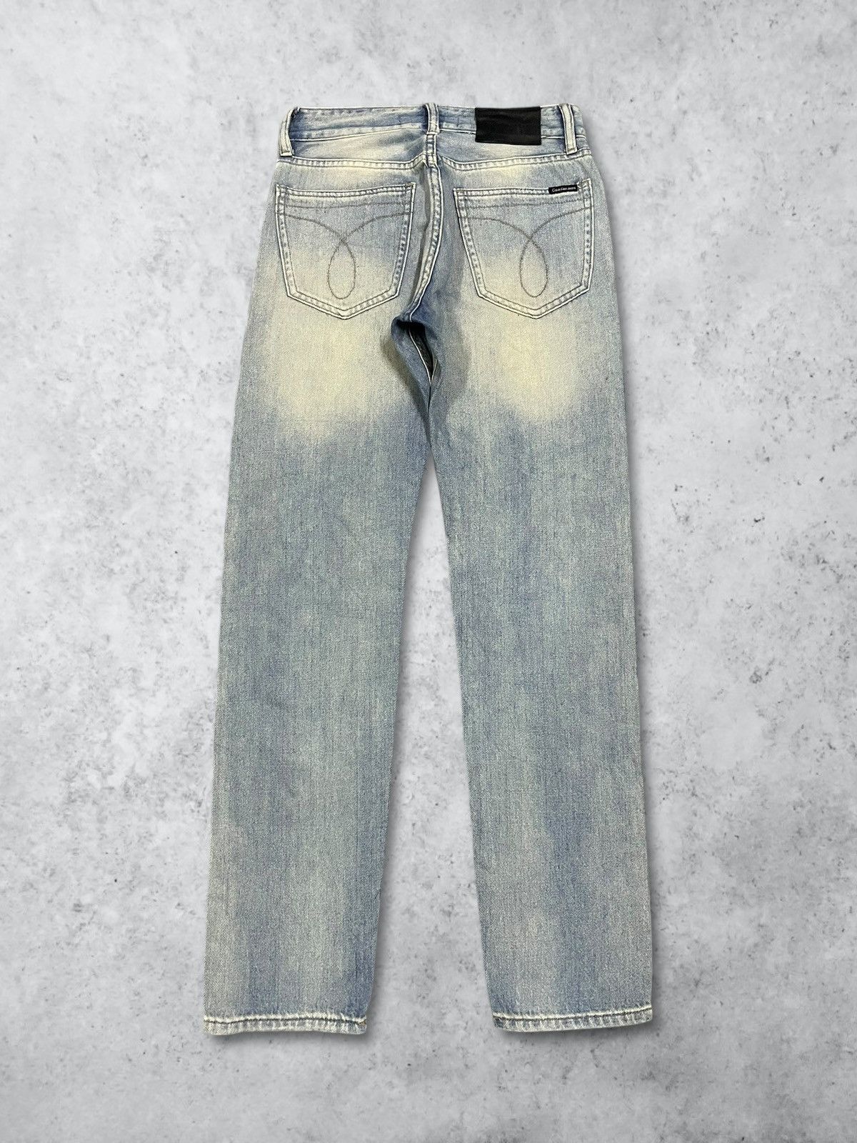 Calvin Klein Calvin Klein Faded Wash Sashiko Patches Y2K Straight Jeans Size US 29 - 3 Thumbnail