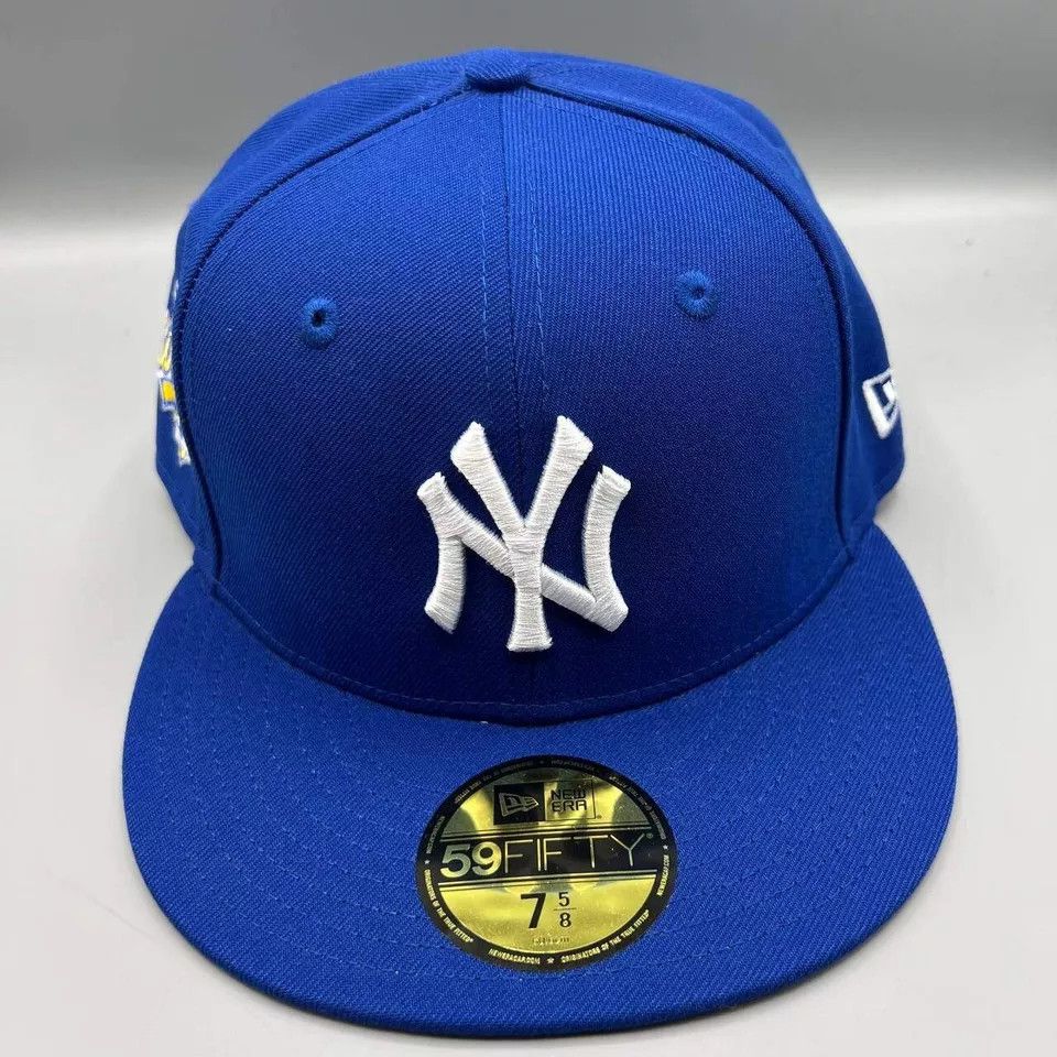 New Era New York Yankees Hat Men 7 5/8 59Fifty New Era MLB Fitted Size ONE SIZE - 2 Thumbnail