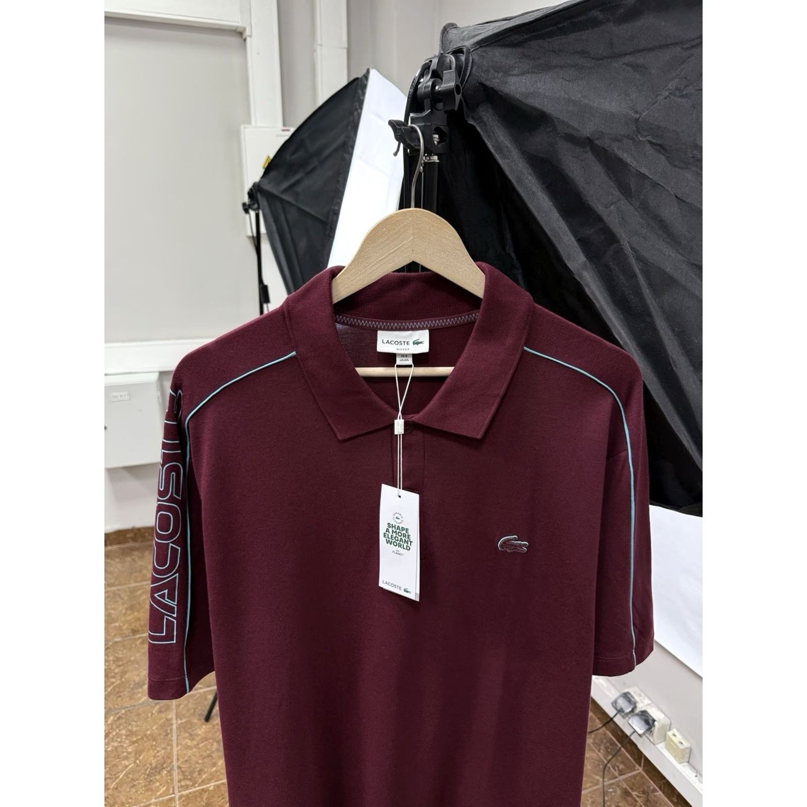 Lacoste VINTAGE Lacoste Polo Shirt 4XL Slim Red Men Size US XXL / EU 58 / 5 - 2 Thumbnail