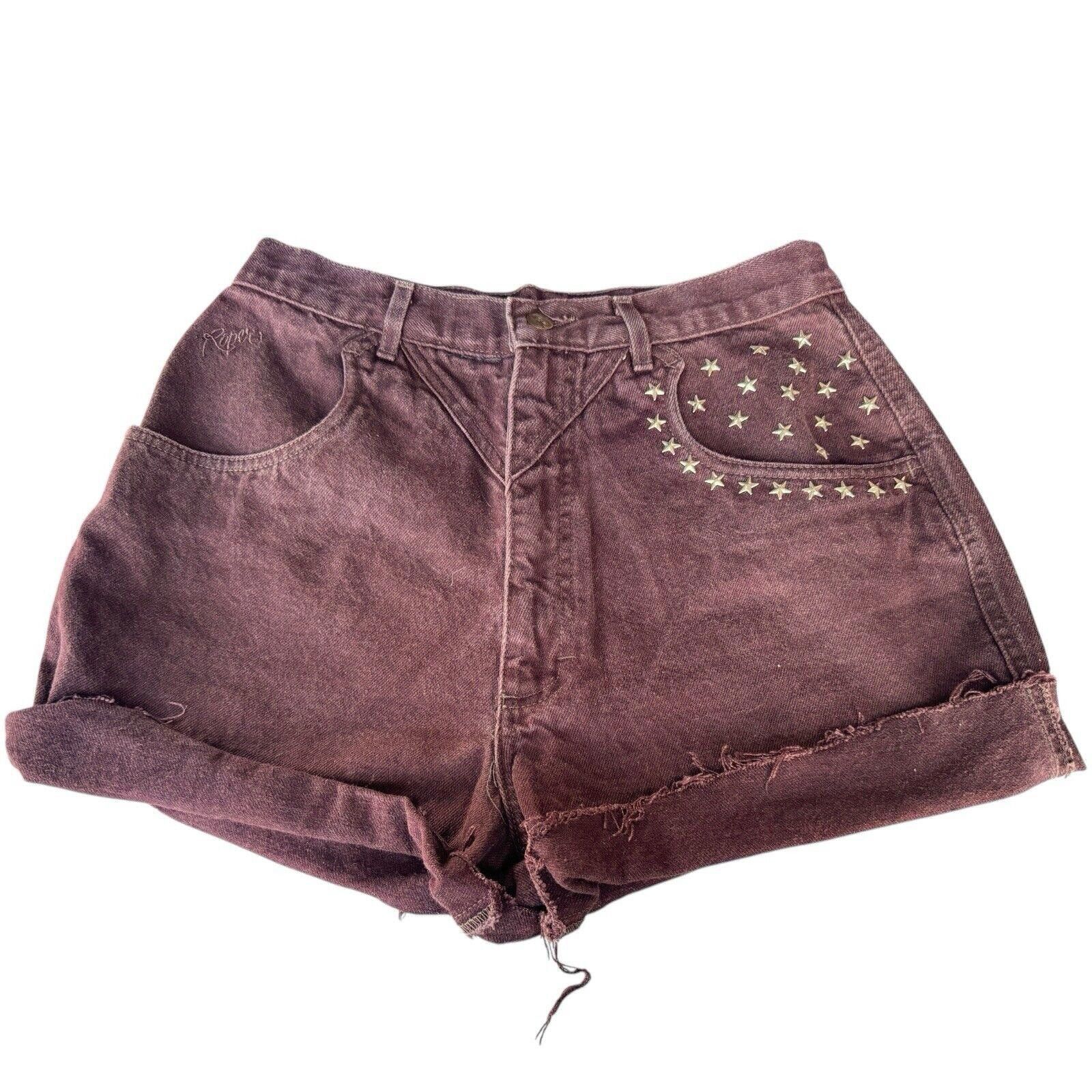 Roper Roper Bareback Star Studded Hi Rise Cut Off Shorts 13/14 Size 34" / US 12 / IT 48 - 1 Thumbnail