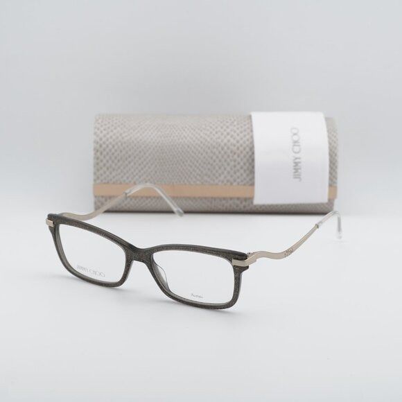 Jimmy Choo Jimmy Choo JC279 0P4G 00 Eyeglasses Grey Glitter/Gold 52mm Size ONE SIZE - 10 Thumbnail