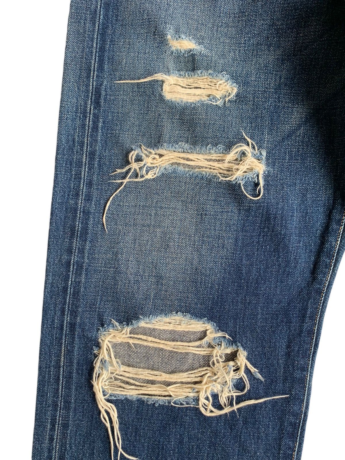 Japanese Brand × Kapital × Vintage Whiz Limited Japanese Ripped Selvedge Distressed Denim Size US 35 - 14 Thumbnail