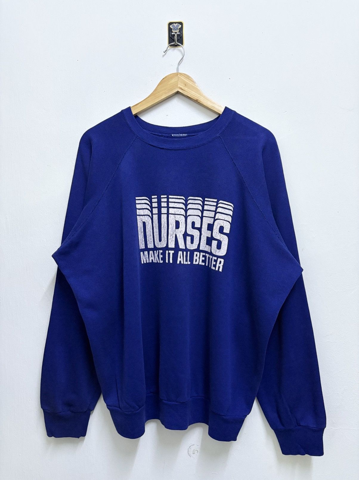 Vintage Vintage 90's Nurses Make All Better / Robert Plant Crewneck Size US L / EU 52-54 / 3 - 1 Thumbnail