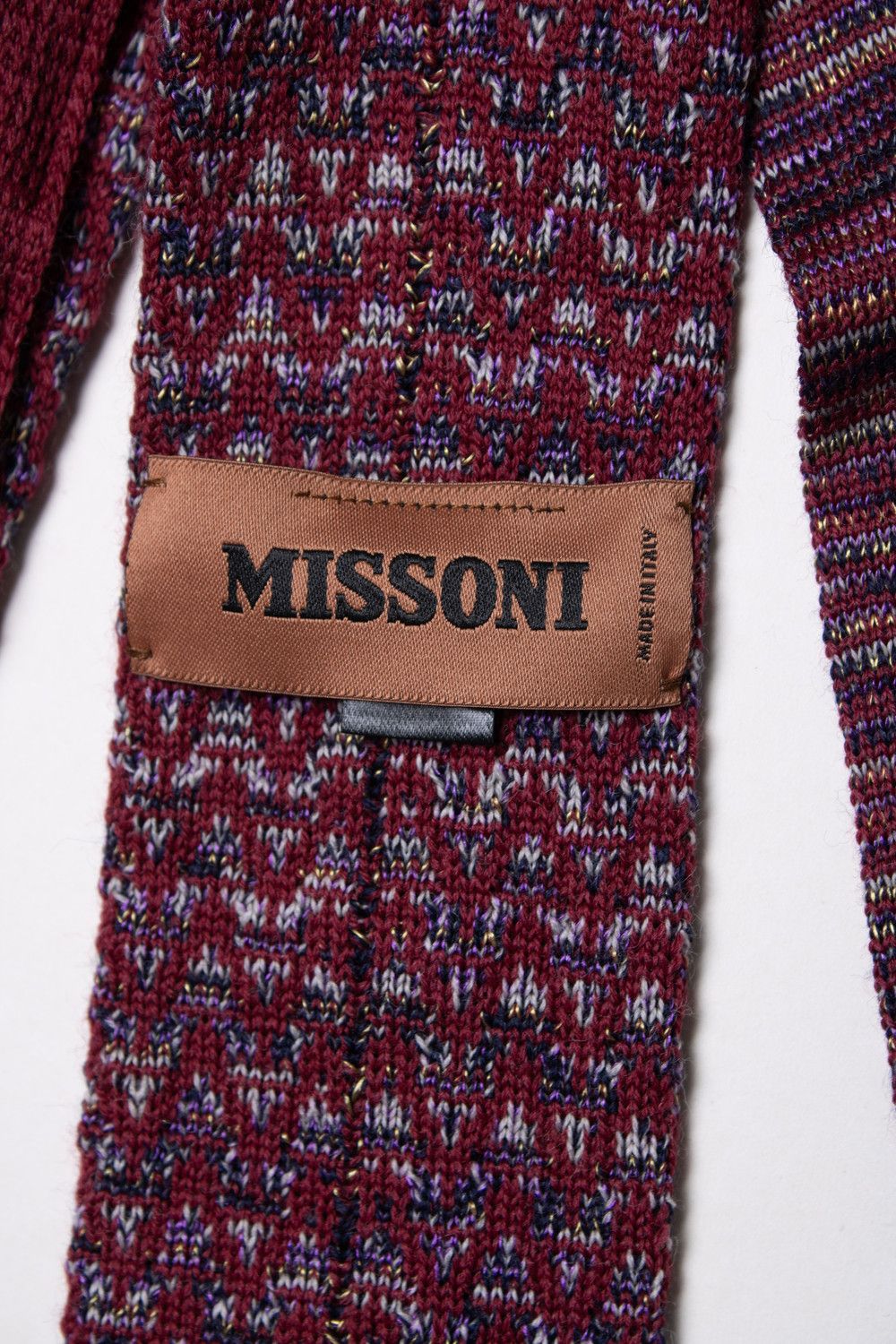 Missoni Missoni, knitted zig zag printed tie Size ONE SIZE - 4 Thumbnail