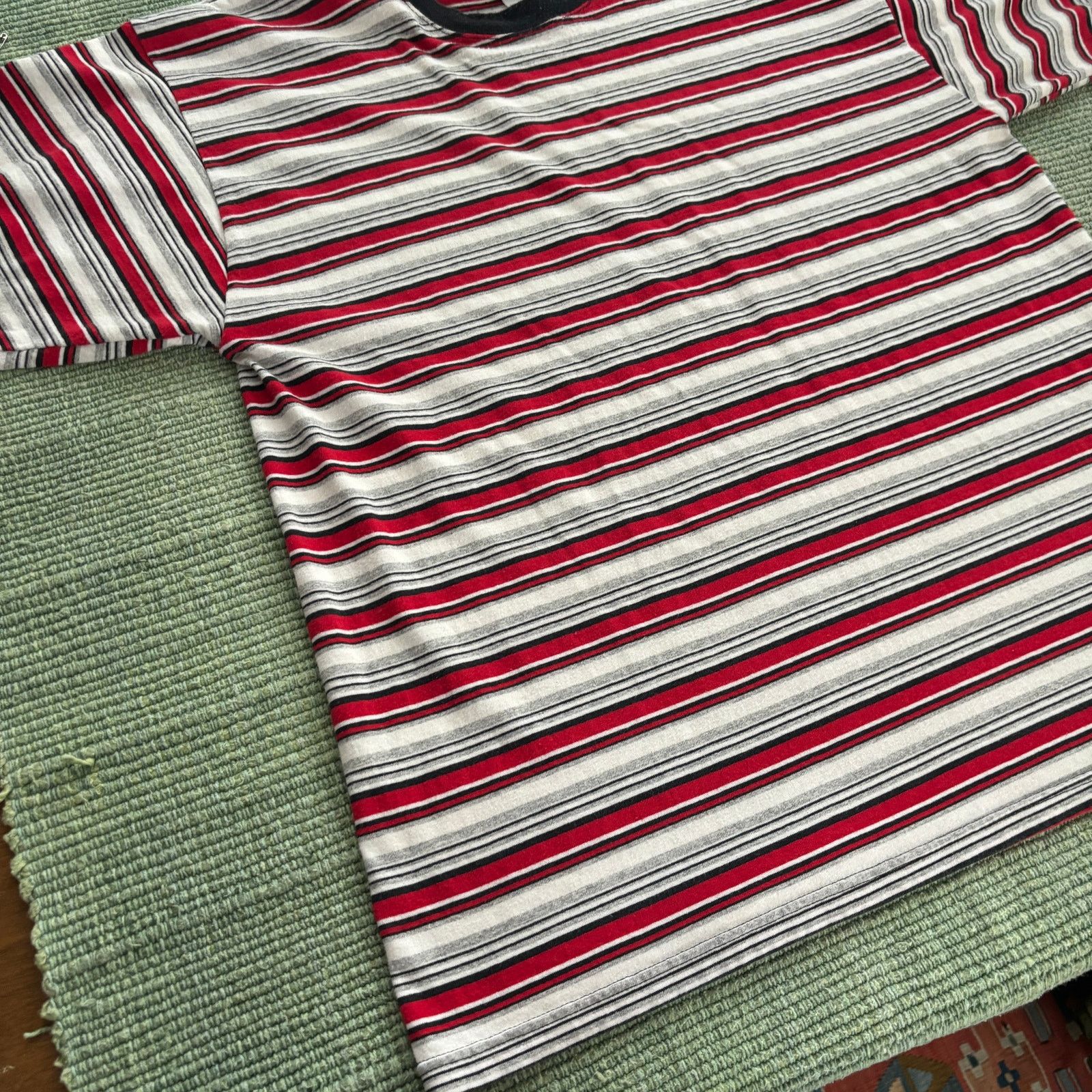 Vintage Vintage 90s Basic Editions Striped Cotton Tee Shirt Sz XL Size US XL / EU 56 / 4 - 3 Thumbnail