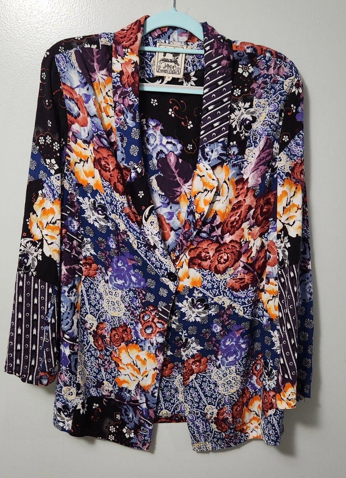 Designer Anthropologie Jaase blazer Jacket Medium Patchwork Size M / US 6-8 / IT 42-44 - 1 Thumbnail