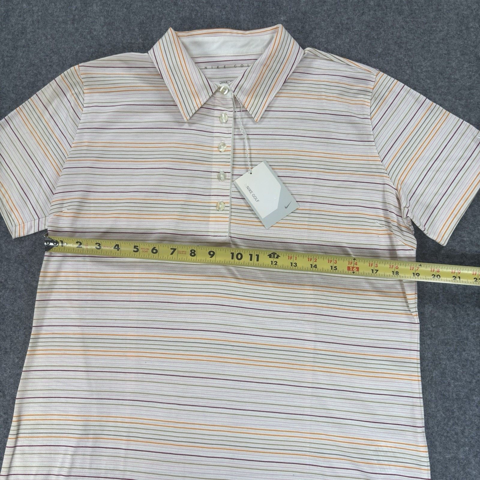Nike Nike Golf Women's Striped Polo Shirt Sz. XL White Pink Size XL / US 12-14 / IT 48-50 - 8 Thumbnail