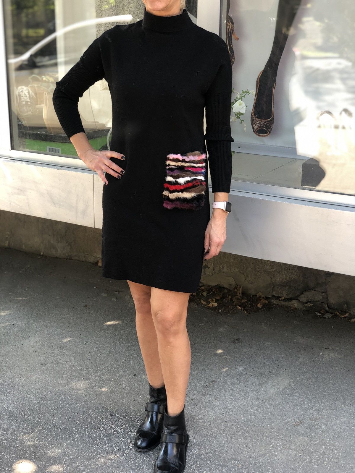 Other wool dress Black Dress with a pocket Size S / US 4 / IT 40 - 4 Thumbnail