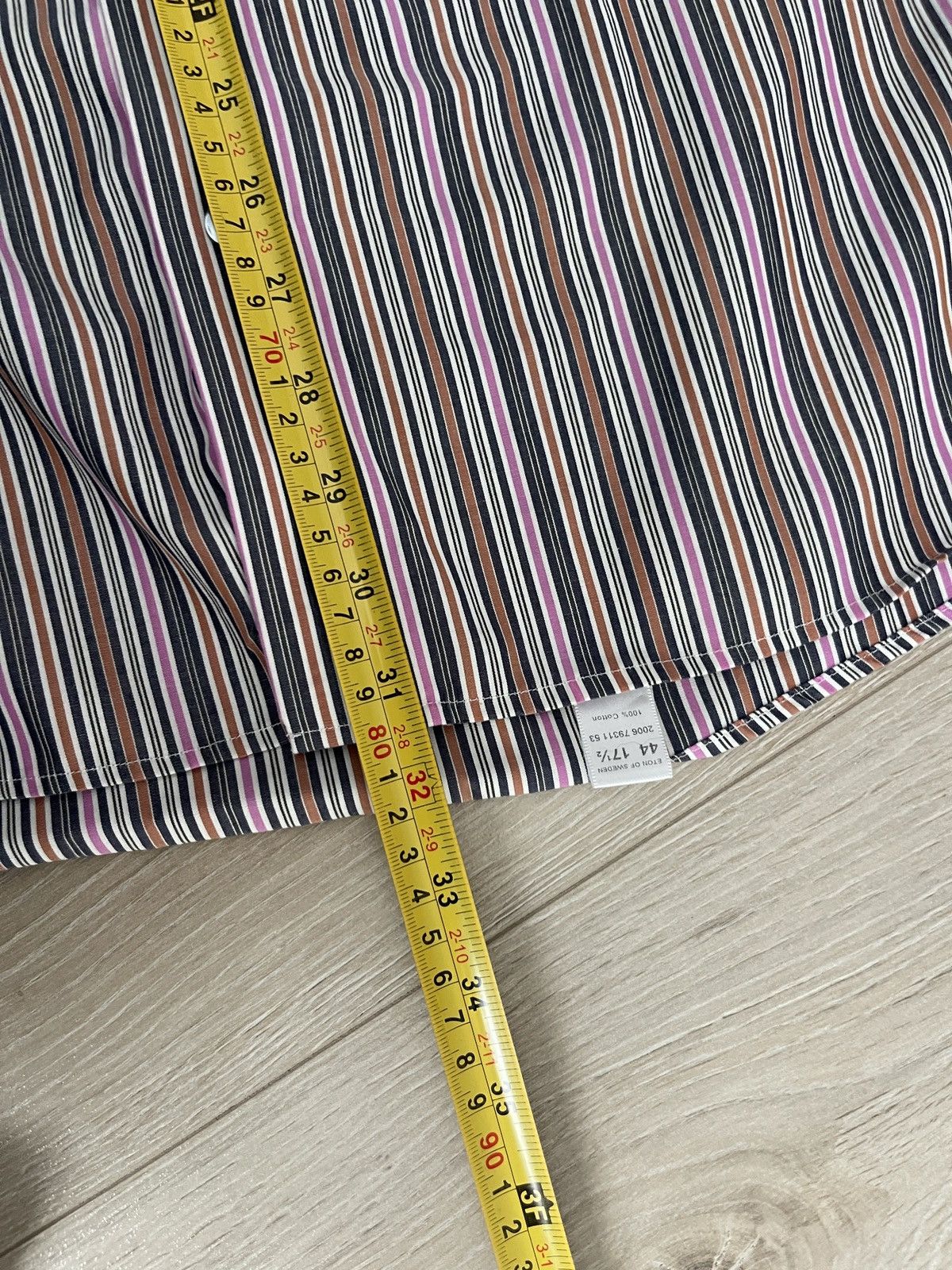 Eton Designer striped eton shirt Size US XXL / EU 58 / 5 - 14 Thumbnail