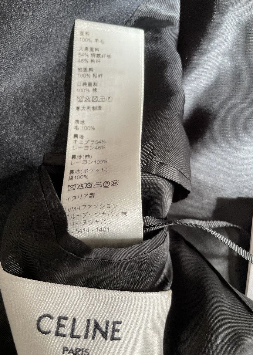 Celine × Hedi Slimane FW24 Runway 3 Buttons Mods Blazer Jacket Japanese Flannel Size 50R - 13 Thumbnail