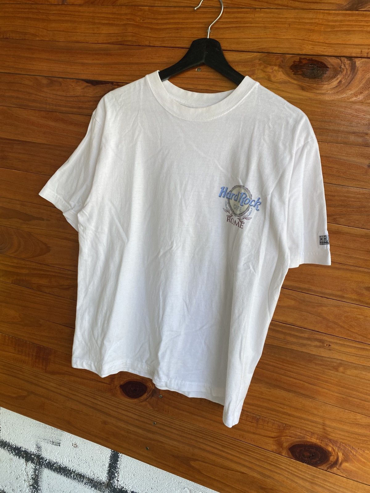 Hard Rock Cafe Vintage Hard Rock Cafe Paris & Rome White T-Shirts 90s Size US S / EU 44-46 / 1 - 8 Thumbnail