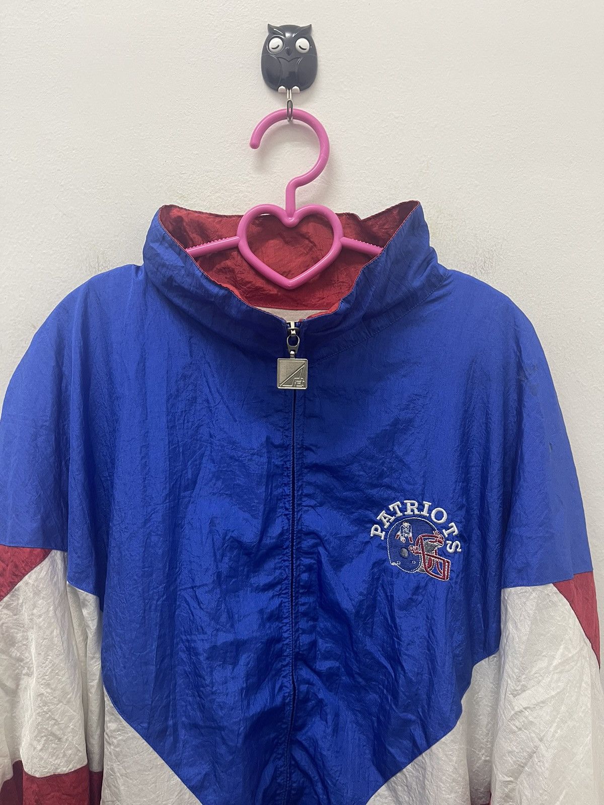 Vintage Rare Vintage PATRIOTS Nylon Overlay Jacket Size US XL / EU 56 / 4 - 3 Thumbnail