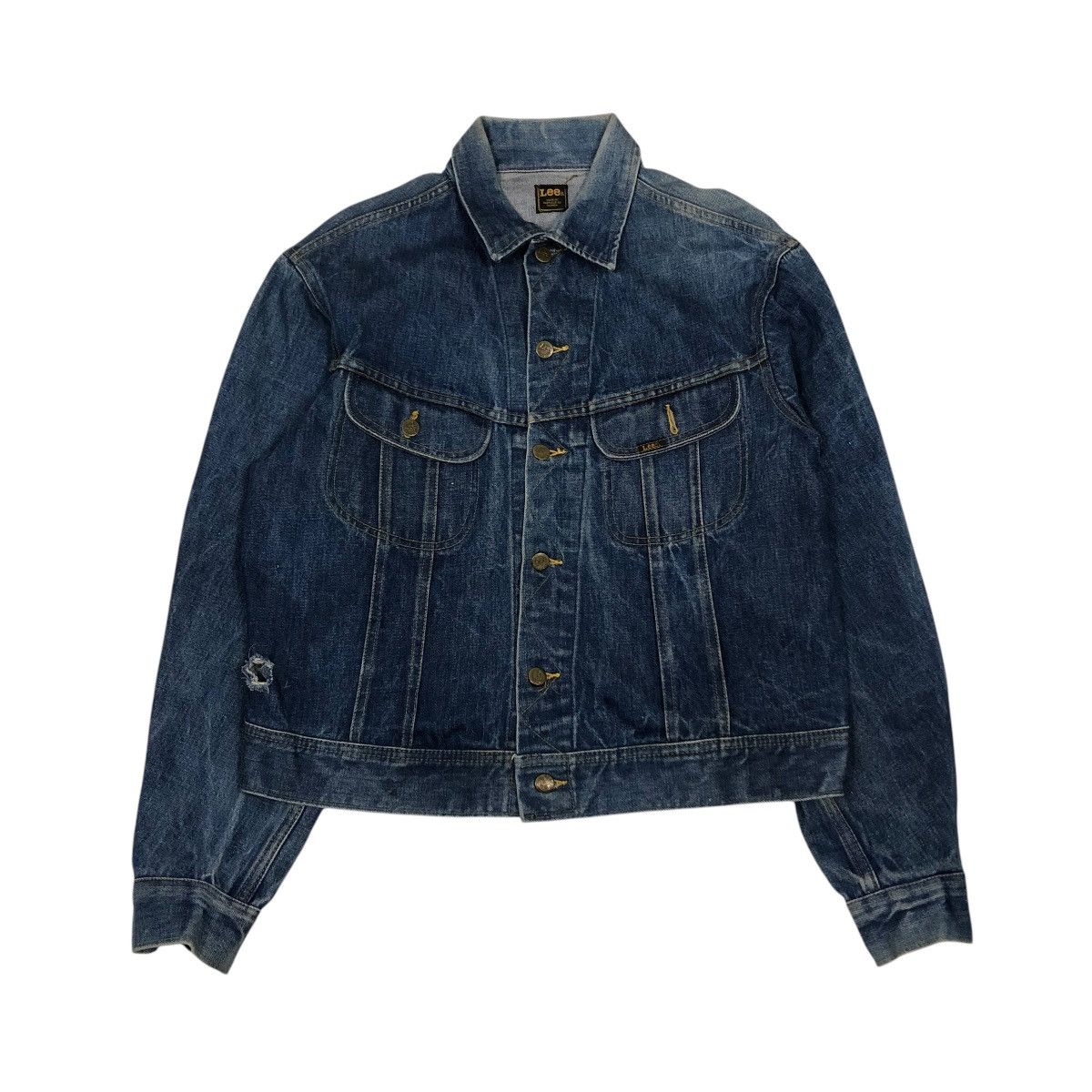 Lee 🔥VINTAGE 80’s TRUCKER DENIM JACKET LEE MADE IN CANADA Size US M / EU 48-50 / 2 - 1 Thumbnail