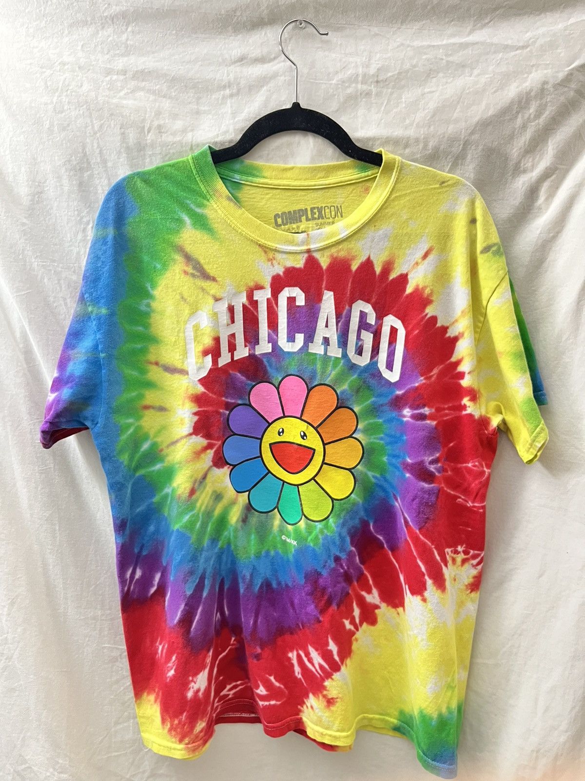 image of Takashi Murakami Chicago Con Tee in Tie Dye, Men's (Size Large)