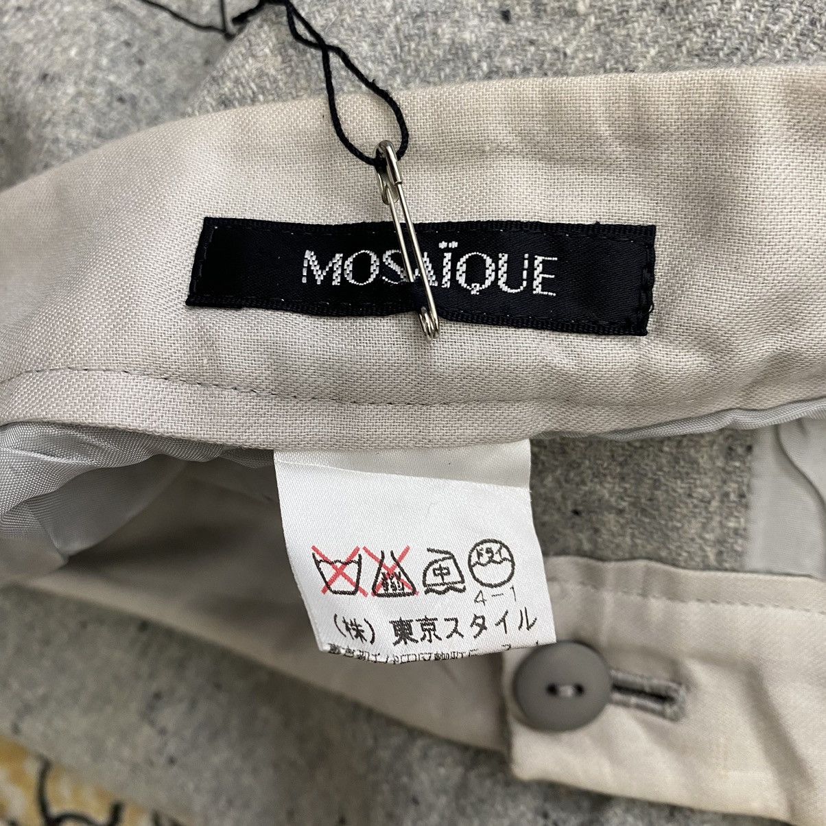 Mosaique MOSAIQUE Straight Cut Grey Casual Trousers Pant Size 27" / US 4 / IT 40 - 5 Thumbnail