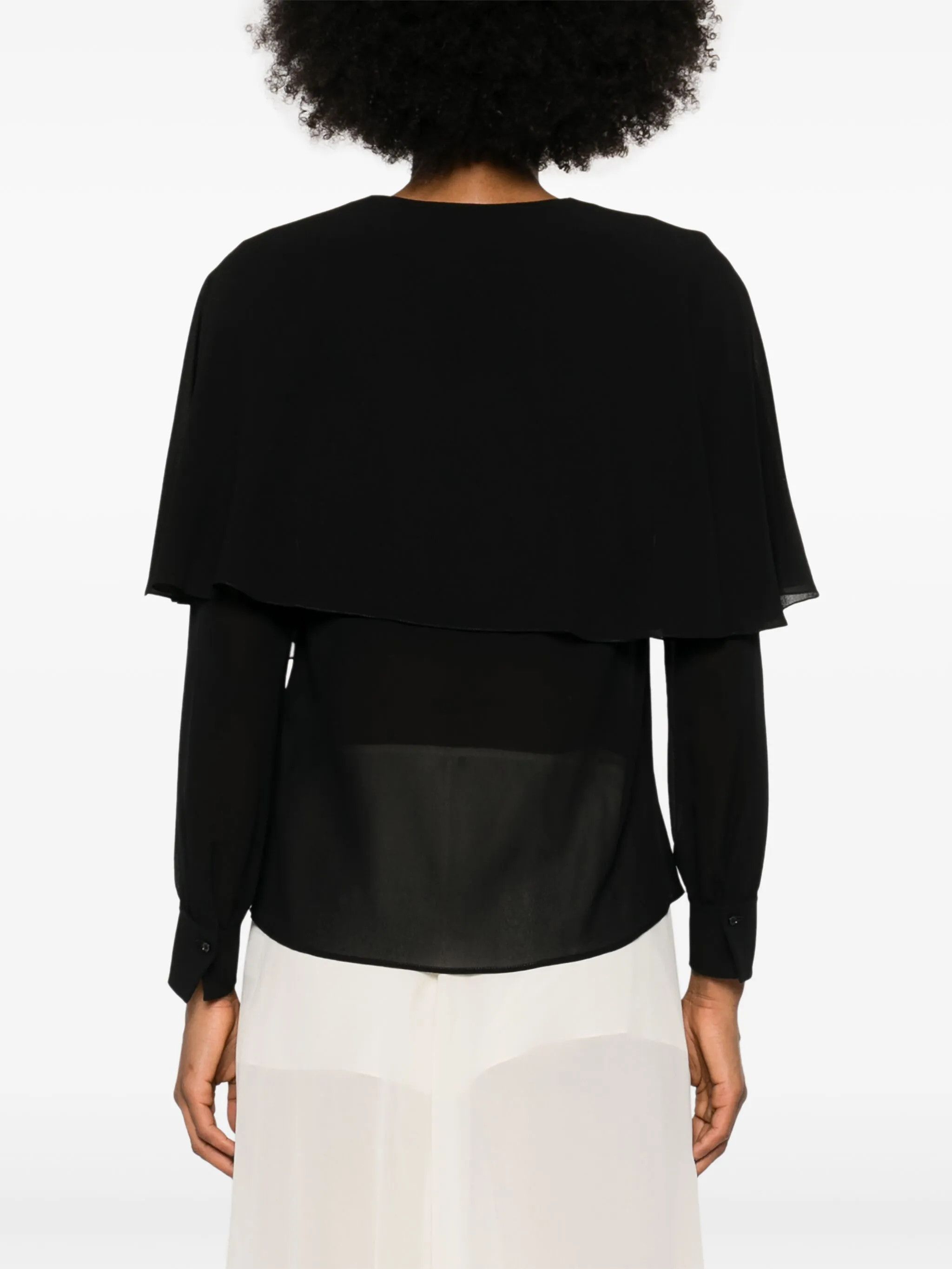 Chloe o1s22i1n0425 Silk Blouse in Black Size S / US 4 / IT 40 - 4 Thumbnail