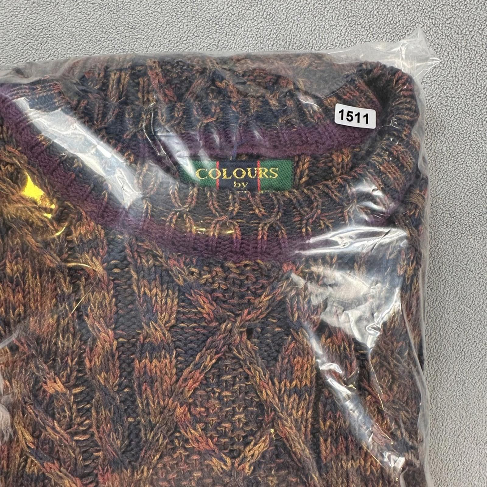 Other Vintage Alexander Julian Colours Cable Knit Sweater 90s Size US XXL / EU 58 / 5 - 5 Thumbnail