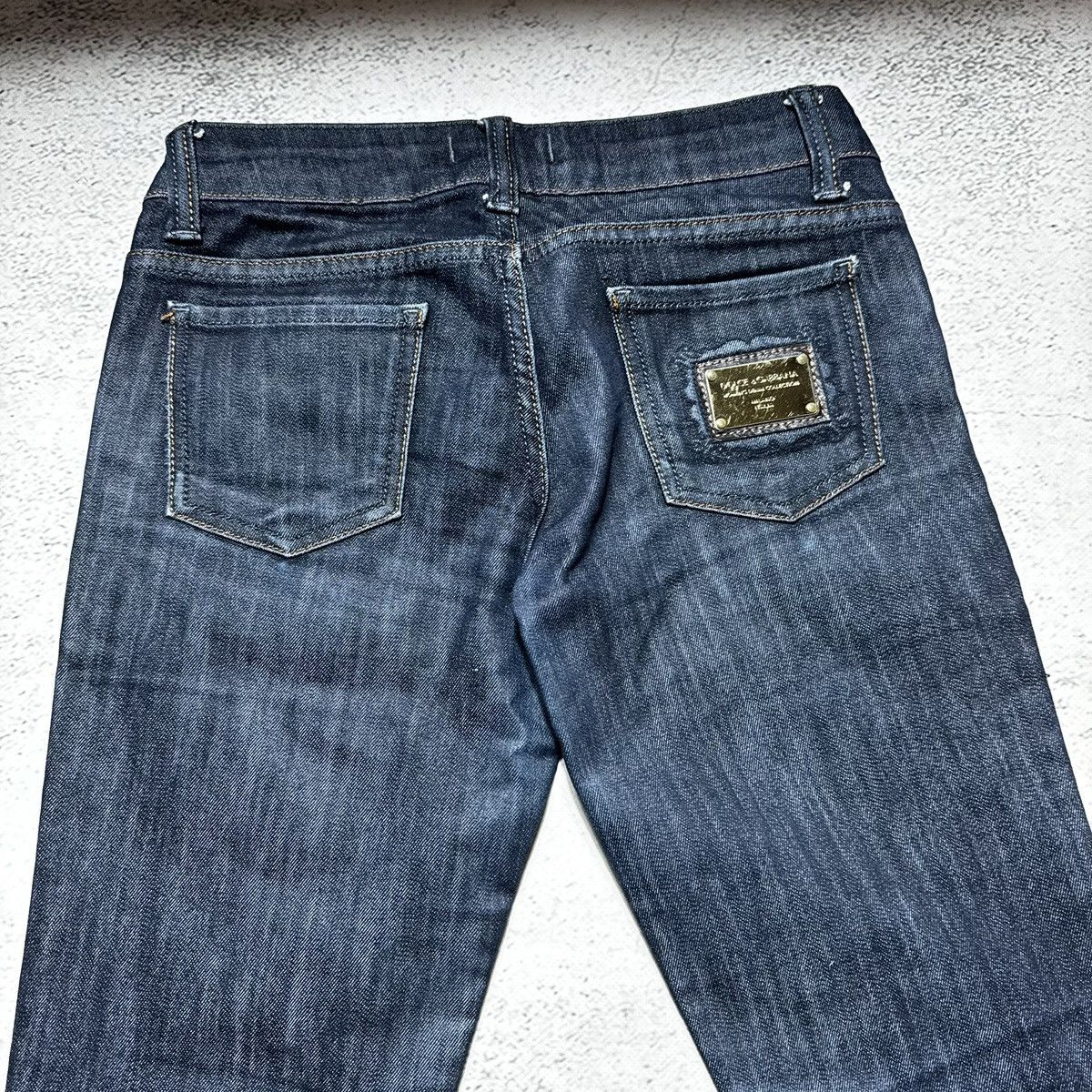 Dolce & Gabbana dolce gabbana dark blue jeans with big metal logo boot cut Size 28" / US 6 / IT 42 - 10 Thumbnail