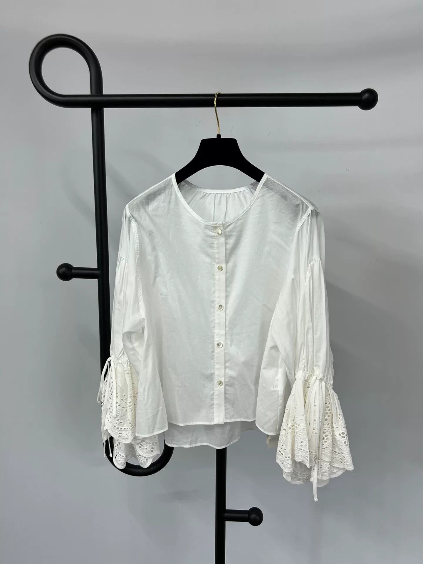 Gypsy Gypsohila Japanese Designer White Ruffled Shirt Size M / US 6-8 / IT 42-44 - 1 Thumbnail