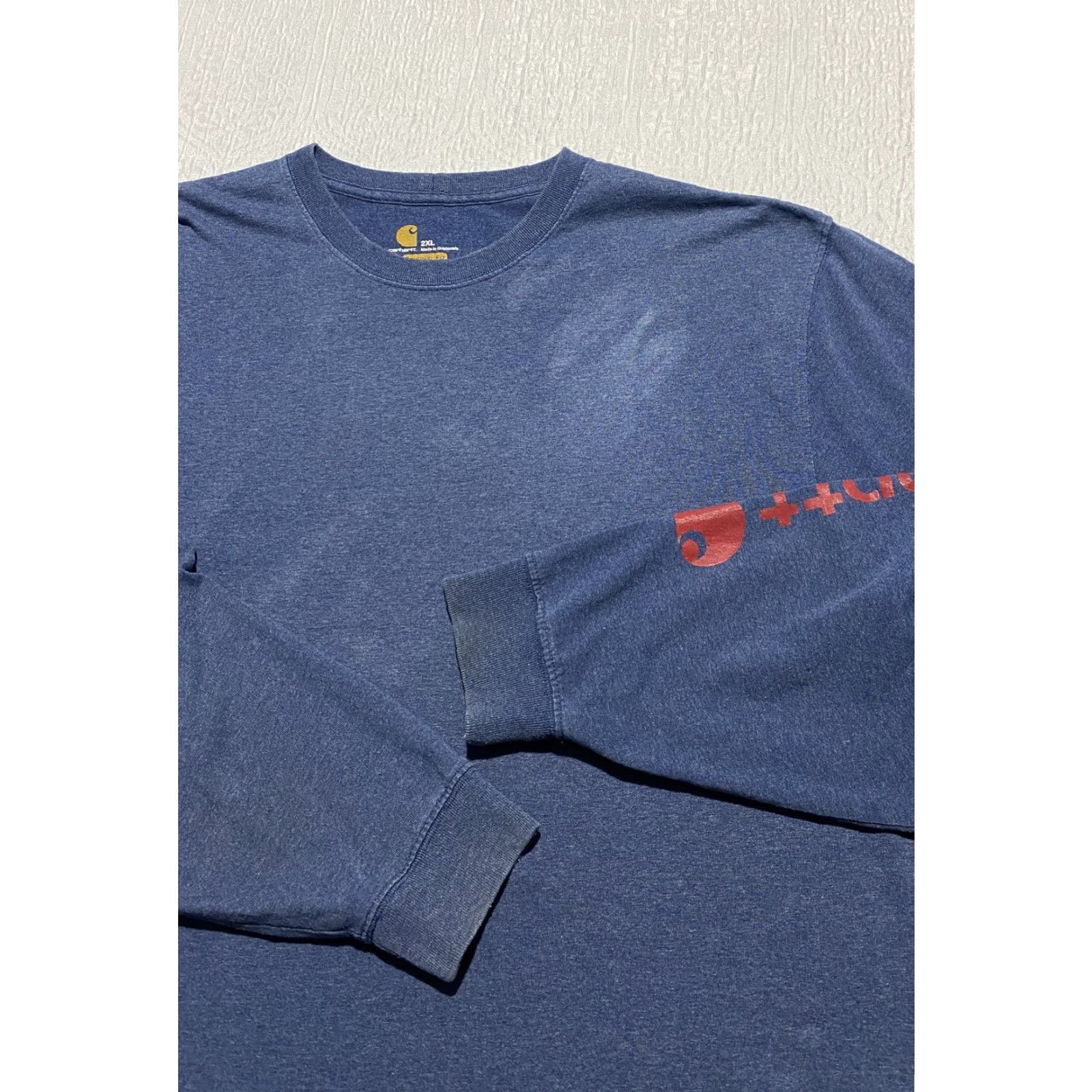 Carhartt VINTAGE Carhartt Shirt Mens 2XL Blue Long Sleeve Workwear K231 471 Original Fit Logo Size US XXL / EU 58 / 5 - 4 Thumbnail