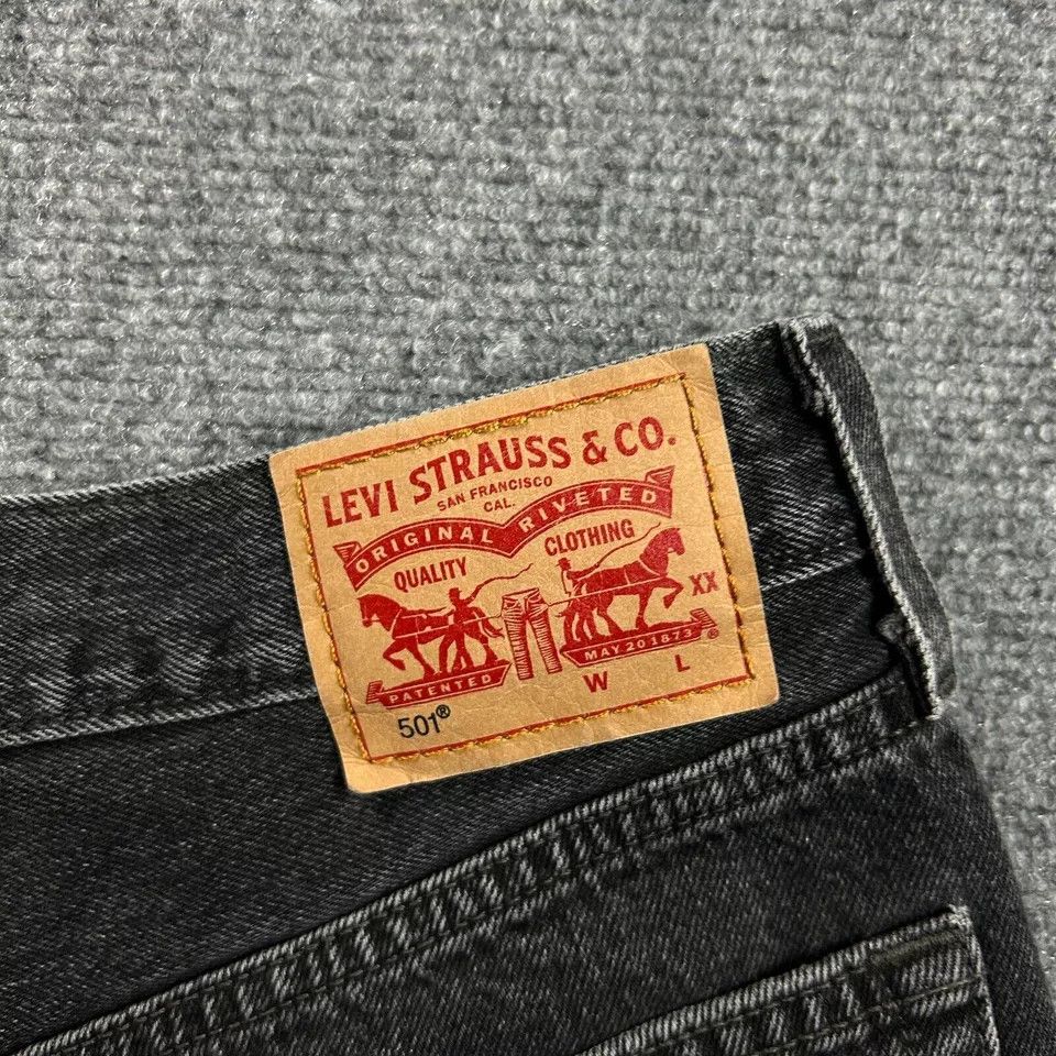 Levi's Levi's Shorts Womens 29 Denim Charcoal Wash Cut Off 501 Size 29" - 6 Thumbnail